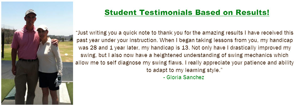 Hicks Golf Testimonials - Gloria Sanchez