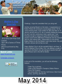 San Diego Golf Mothers day 2014 Newsletter